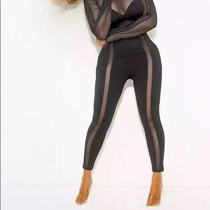 Adidas x Ivy Park Mesh Panel Tights Black Pack